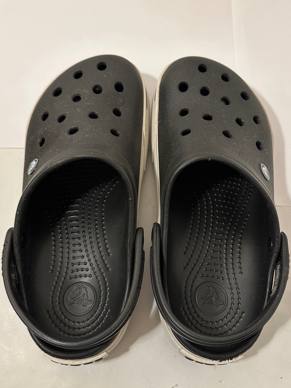 CROCS Kids Black and White Classic Comfort Clogs